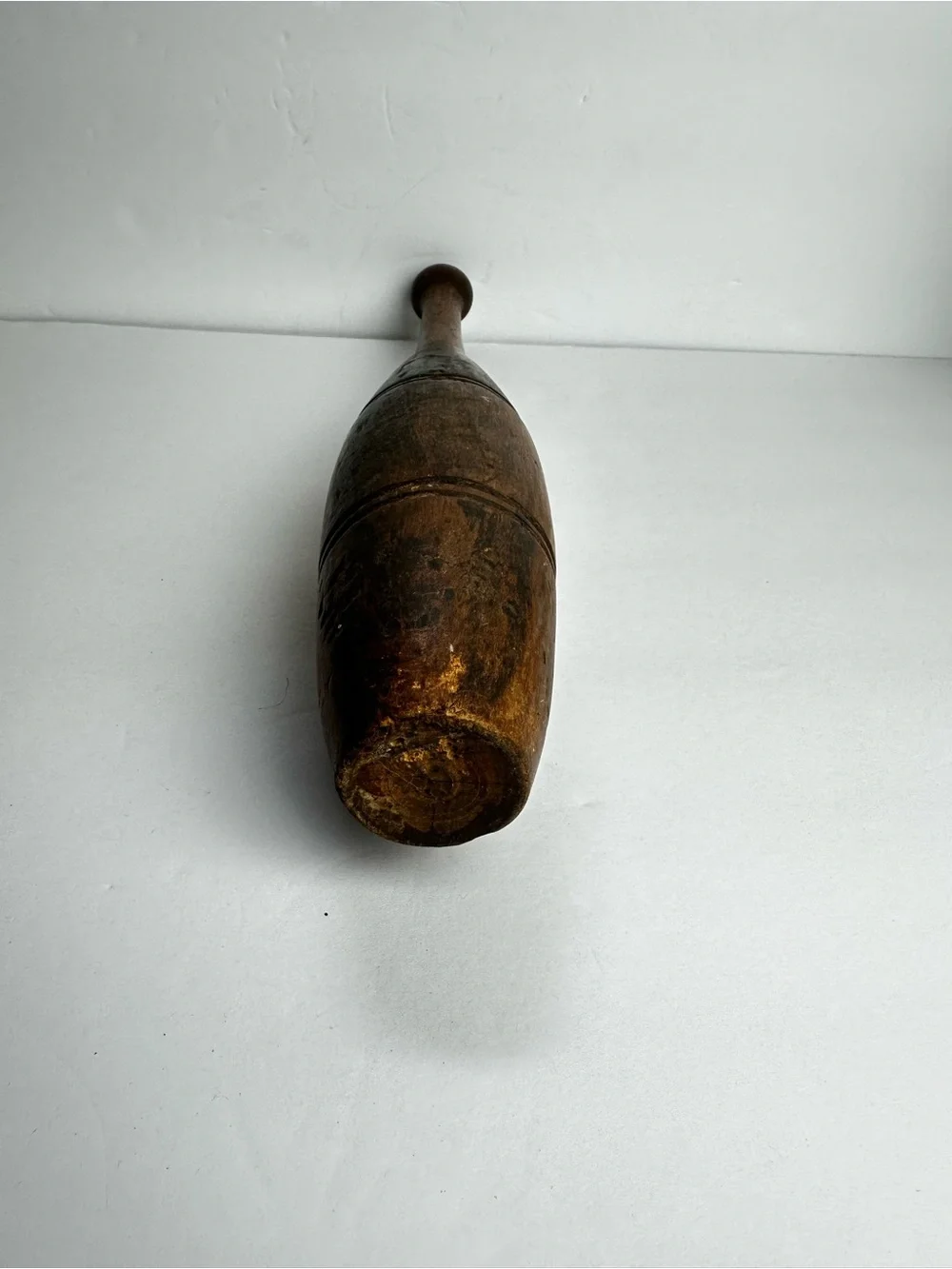 Vintage Wooden Juggling Pin Exercise Primitive Aged Brown Decor Antique